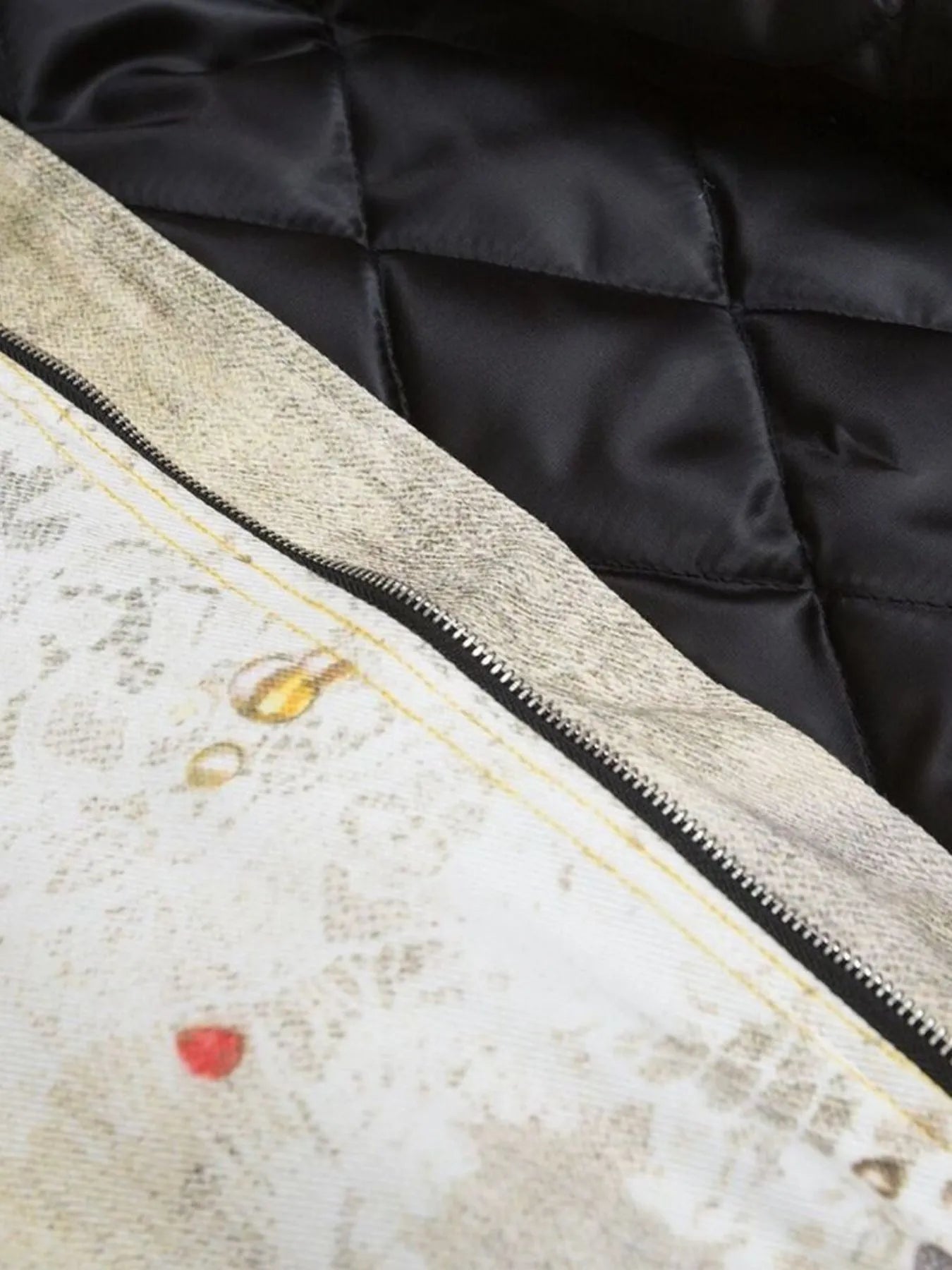 Men's Distressed Paint Splatter Zip Up Jacket - Velora Luxury Fashion