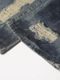 Men's Distressed Wide Leg Vintage Wash Jeans - Velora Luxury Fashion
