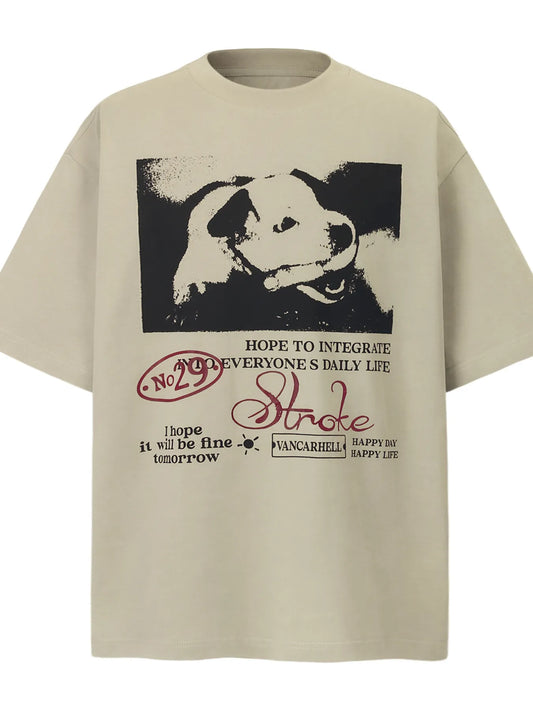 Men's Dog Graphic Short Sleeve T-Shirt - Velora