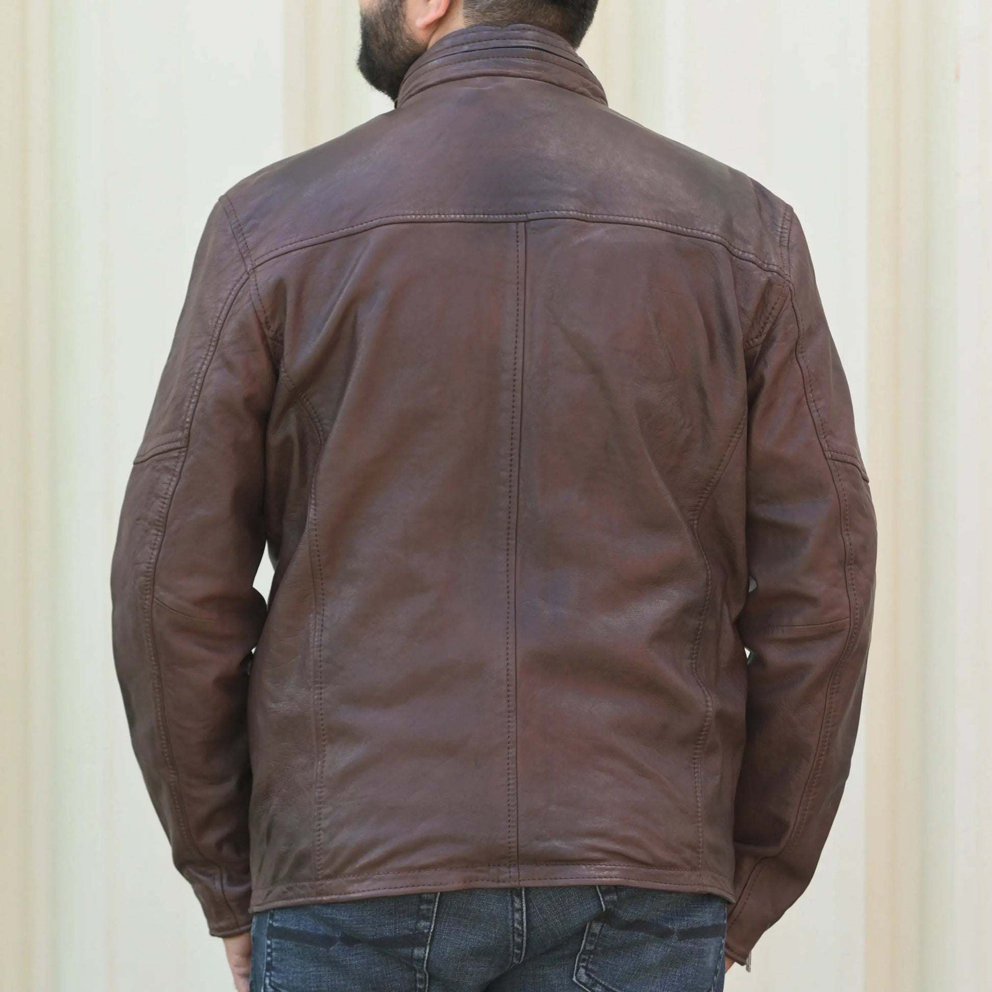 Men's Dual Flap Pockets Leather Jacket - Velora Luxury Fashion