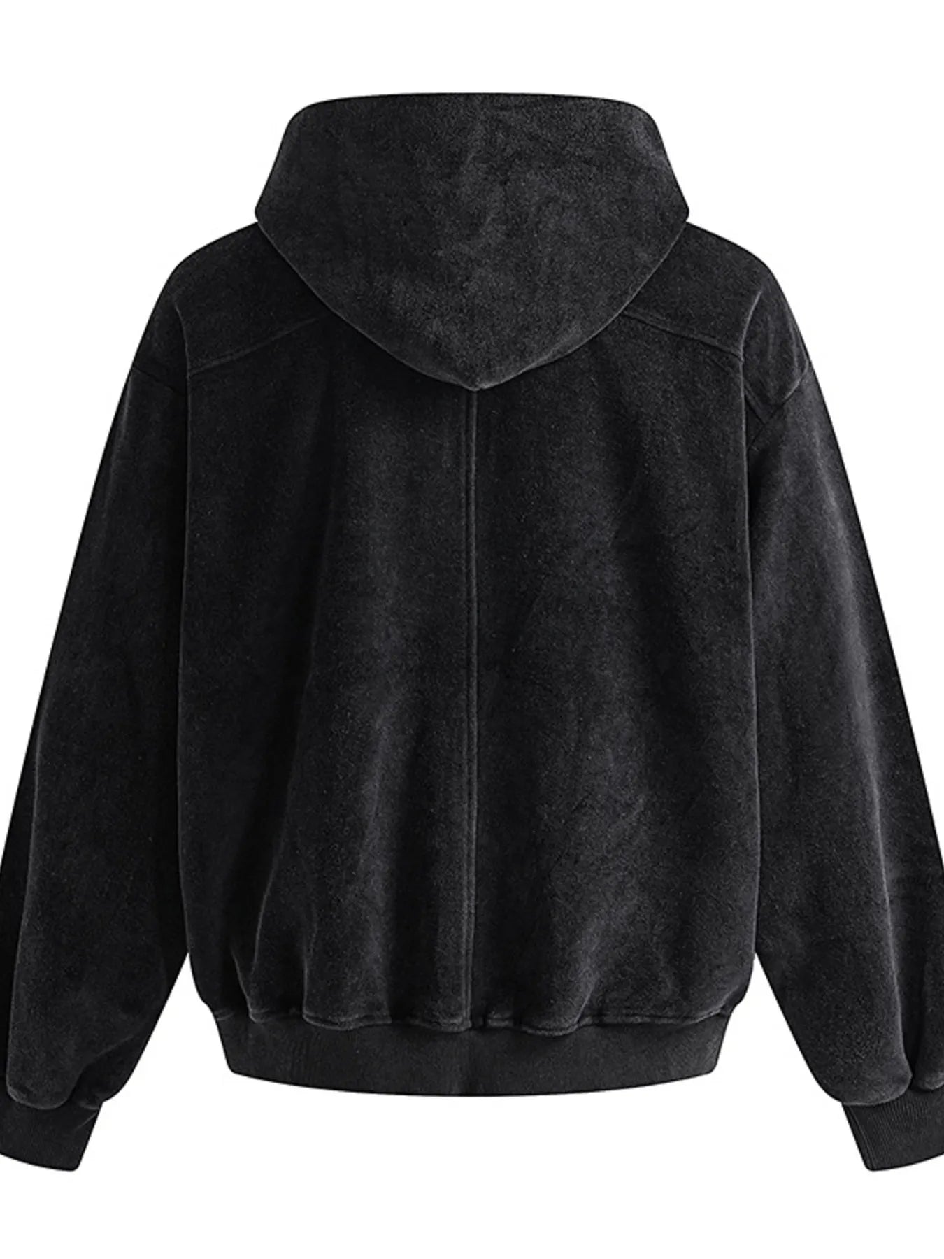 Men's Embroidered Detail Zip Up Hoodie - Velora