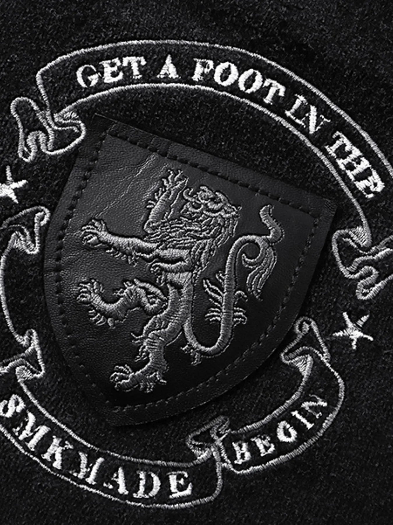 Men's Embroidered Detail Zip Up Hoodie - Velora