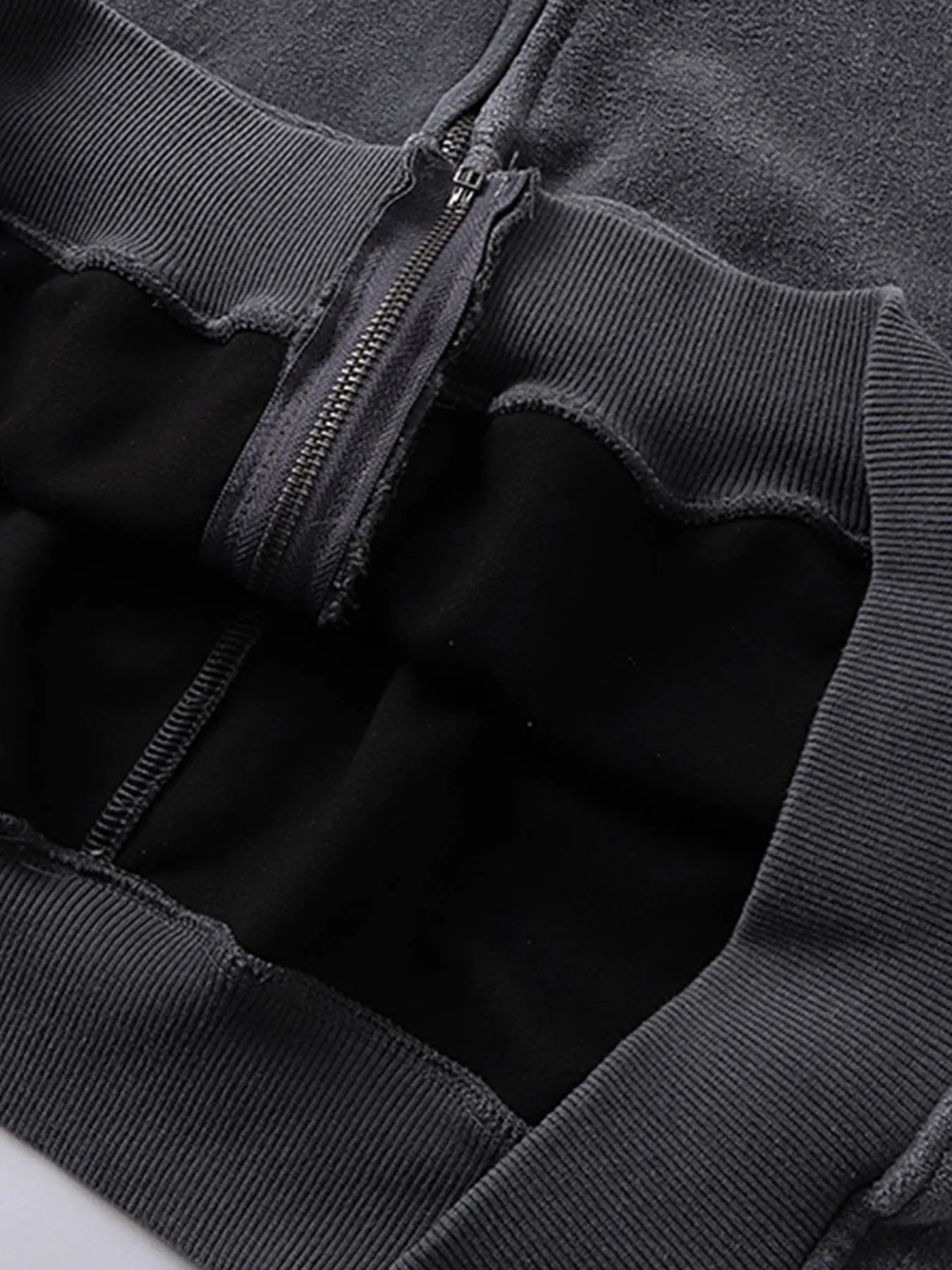 Men's Embroidered Detail Zip Up Hoodie - Velora