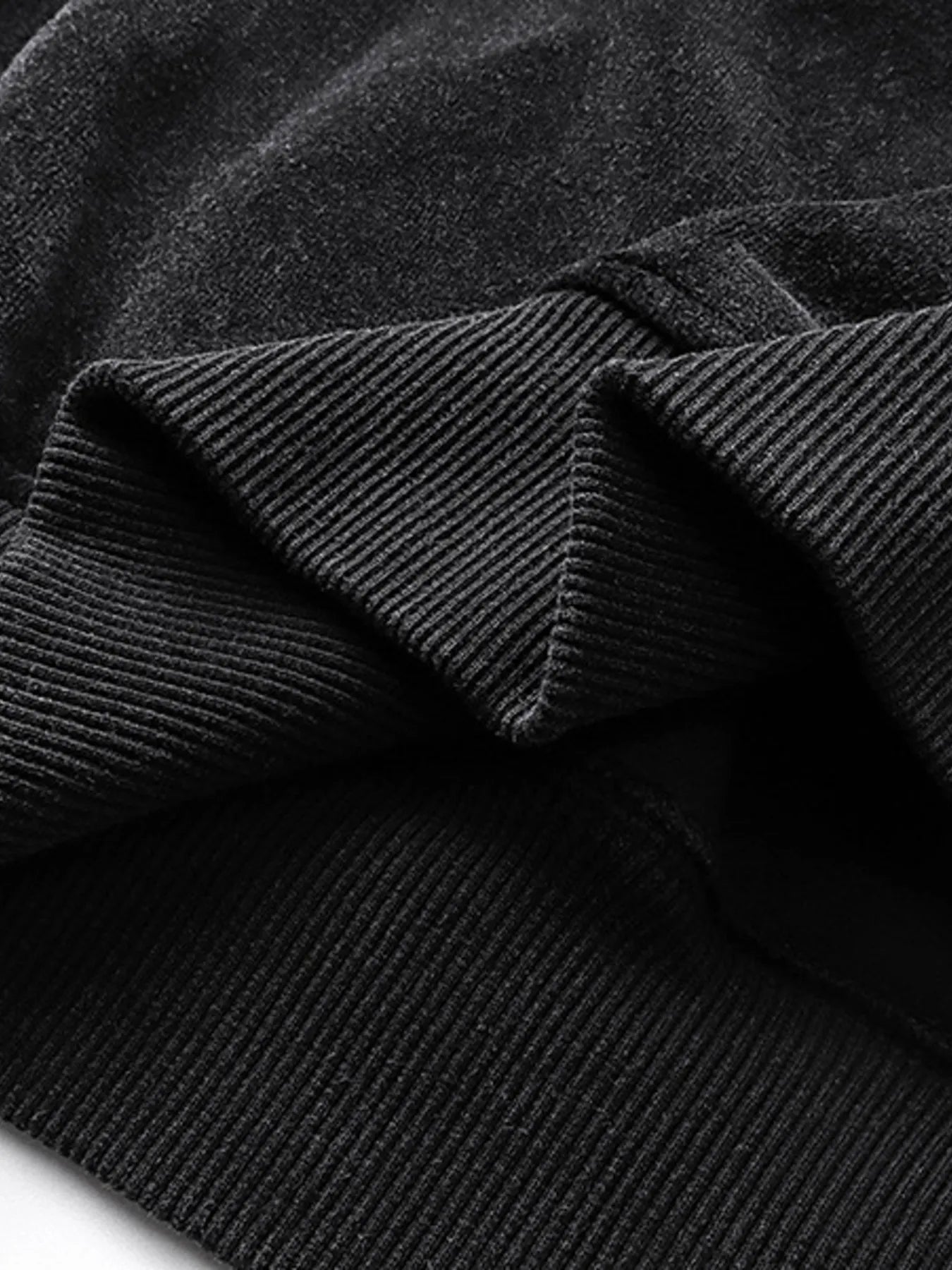 Men's Embroidered Detail Zip Up Hoodie - Velora