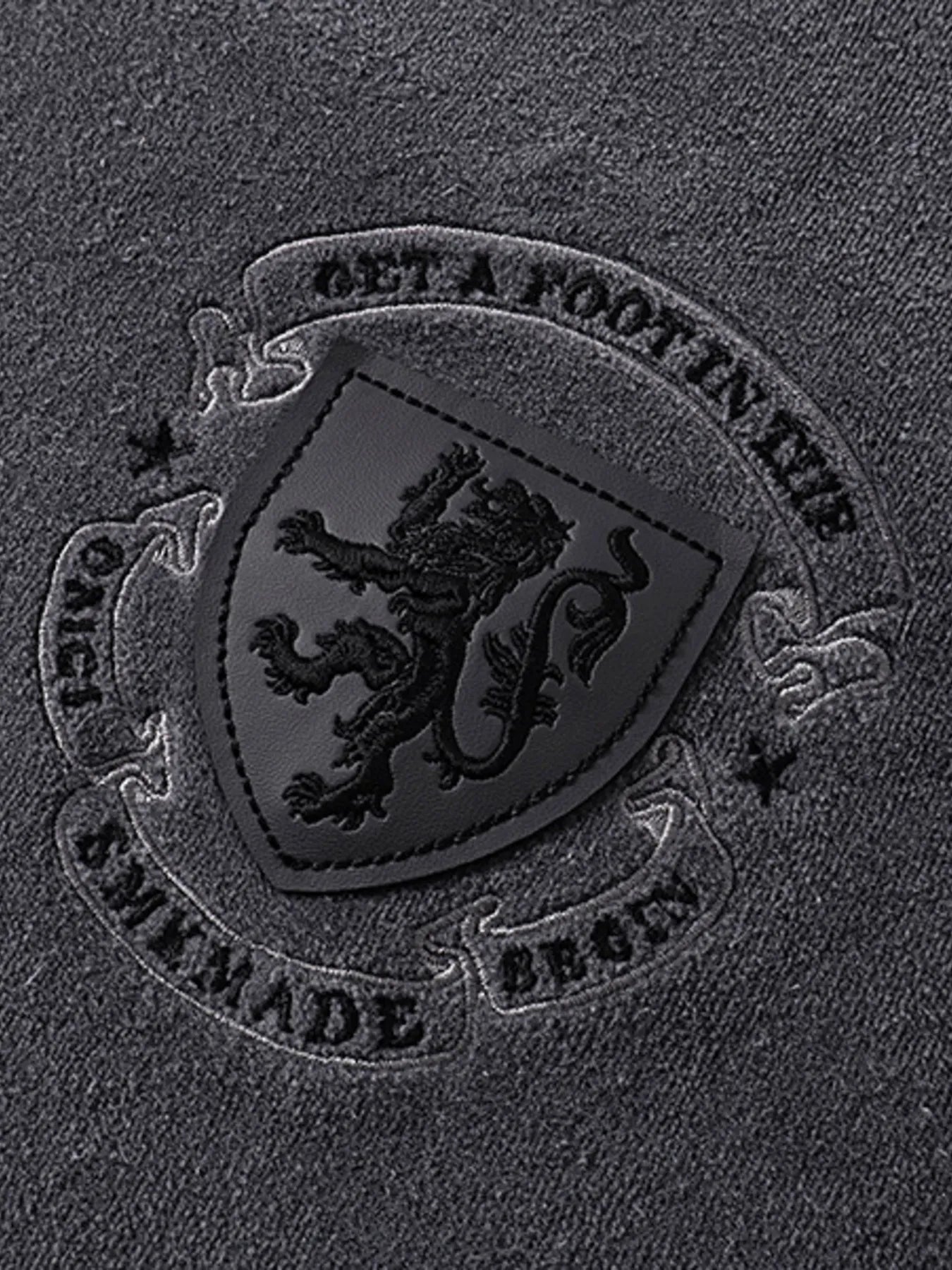 Men's Embroidered Detail Zip Up Hoodie - Velora