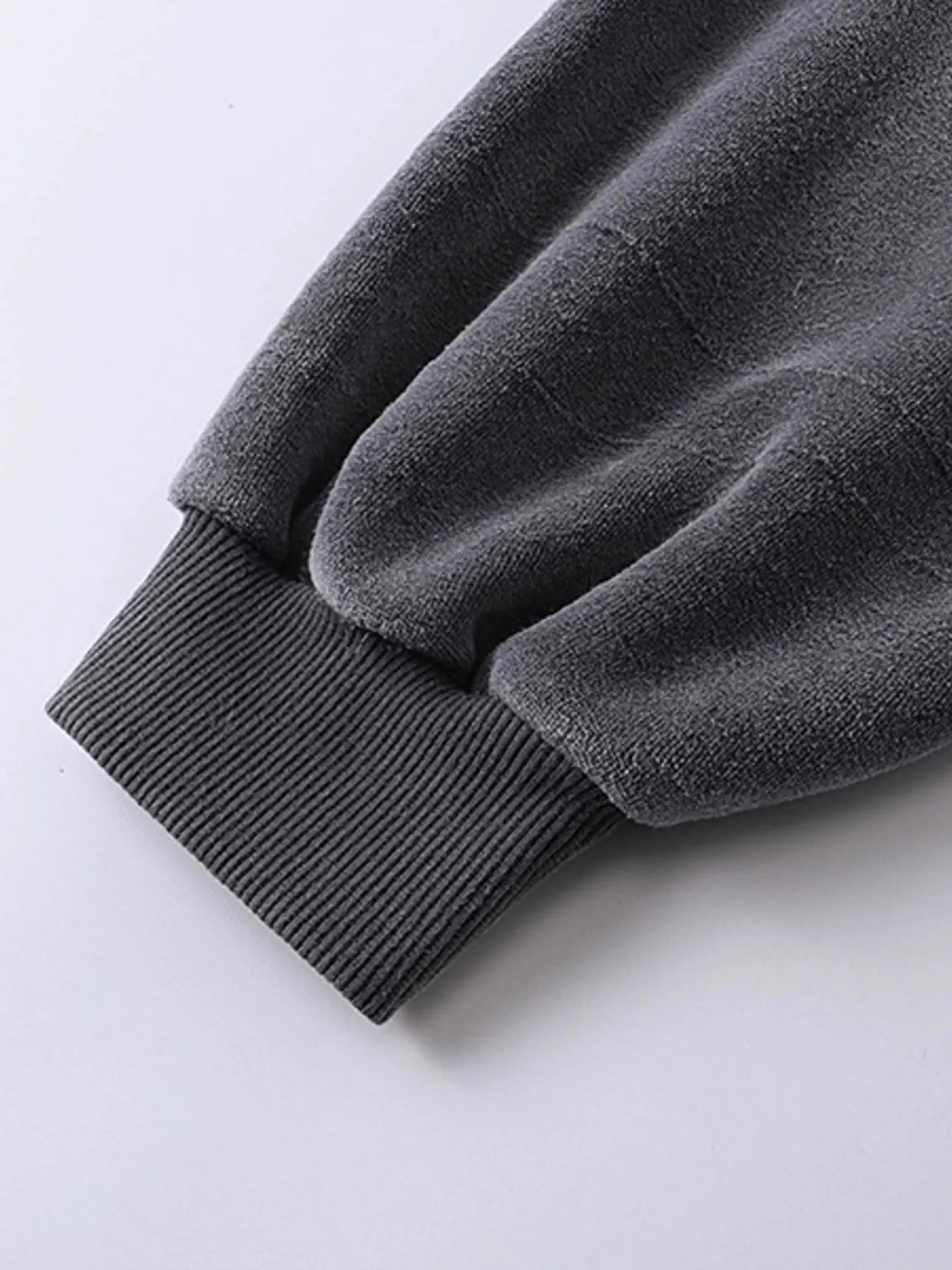 Men's Embroidered Detail Zip Up Hoodie - Velora