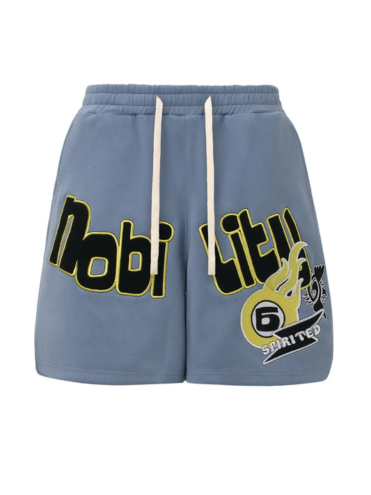 Men's Embroidered Drawstring Shorts - Velora