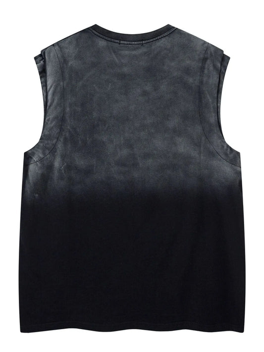 Men's Embroidered Round Neck Tank Top - Velora