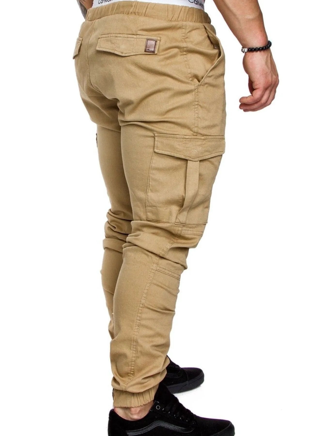 Men's Full Size Cargo Jogger with Drawstring Waistband Plus Size - Velora Luxury Fashion