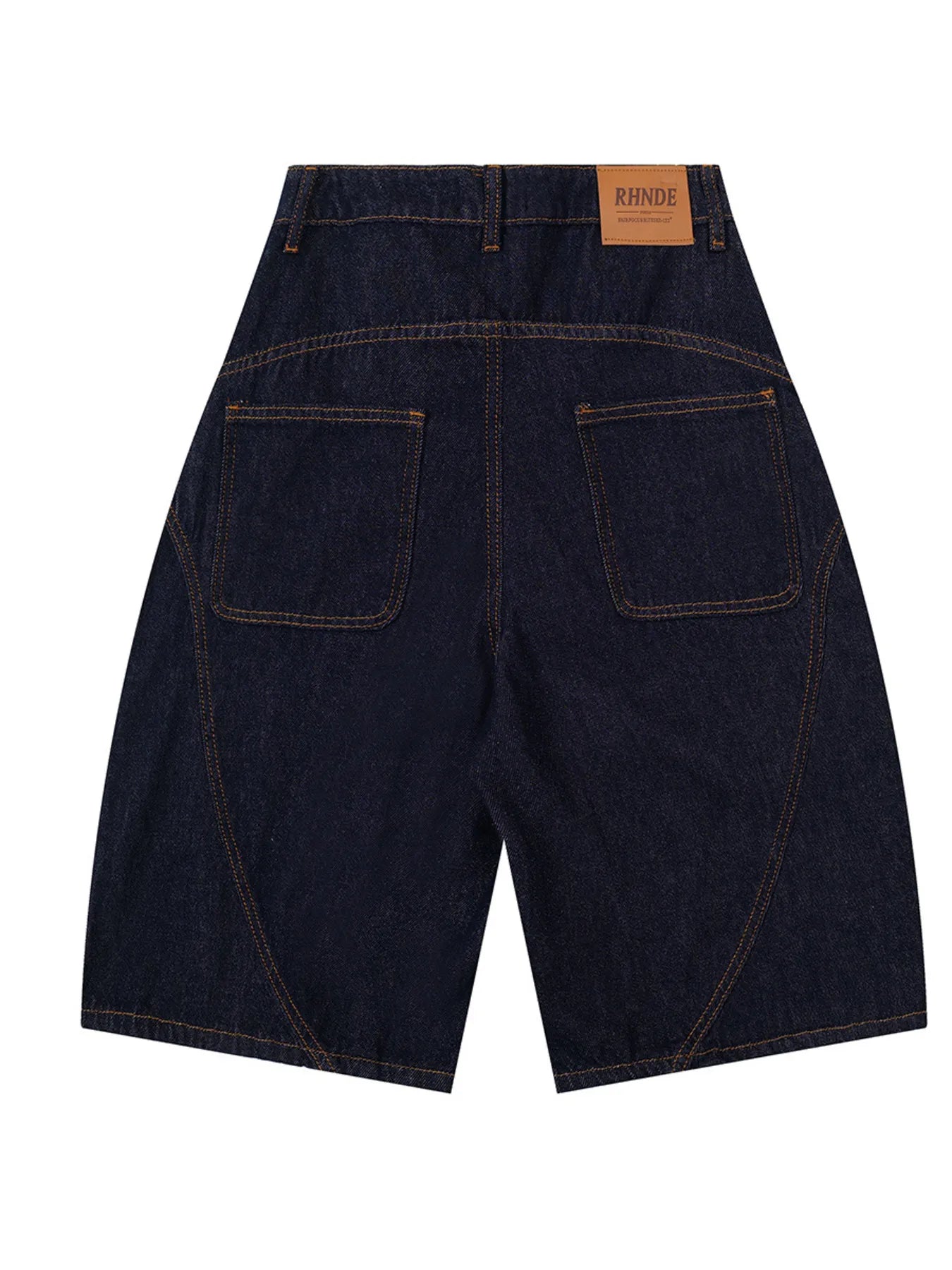 Men's Full Size Denim Shorts with Letter Patches Plus Size - Velora Luxury Fashion