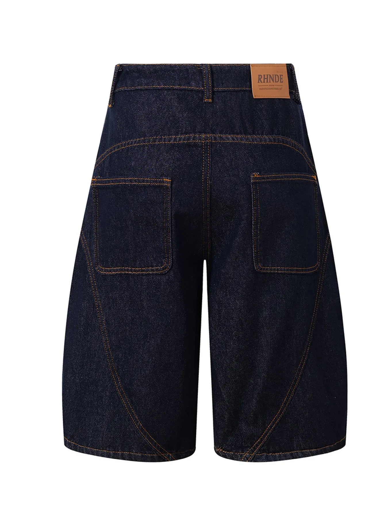 Men's Full Size Denim Shorts with Letter Patches Plus Size - Velora Luxury Fashion