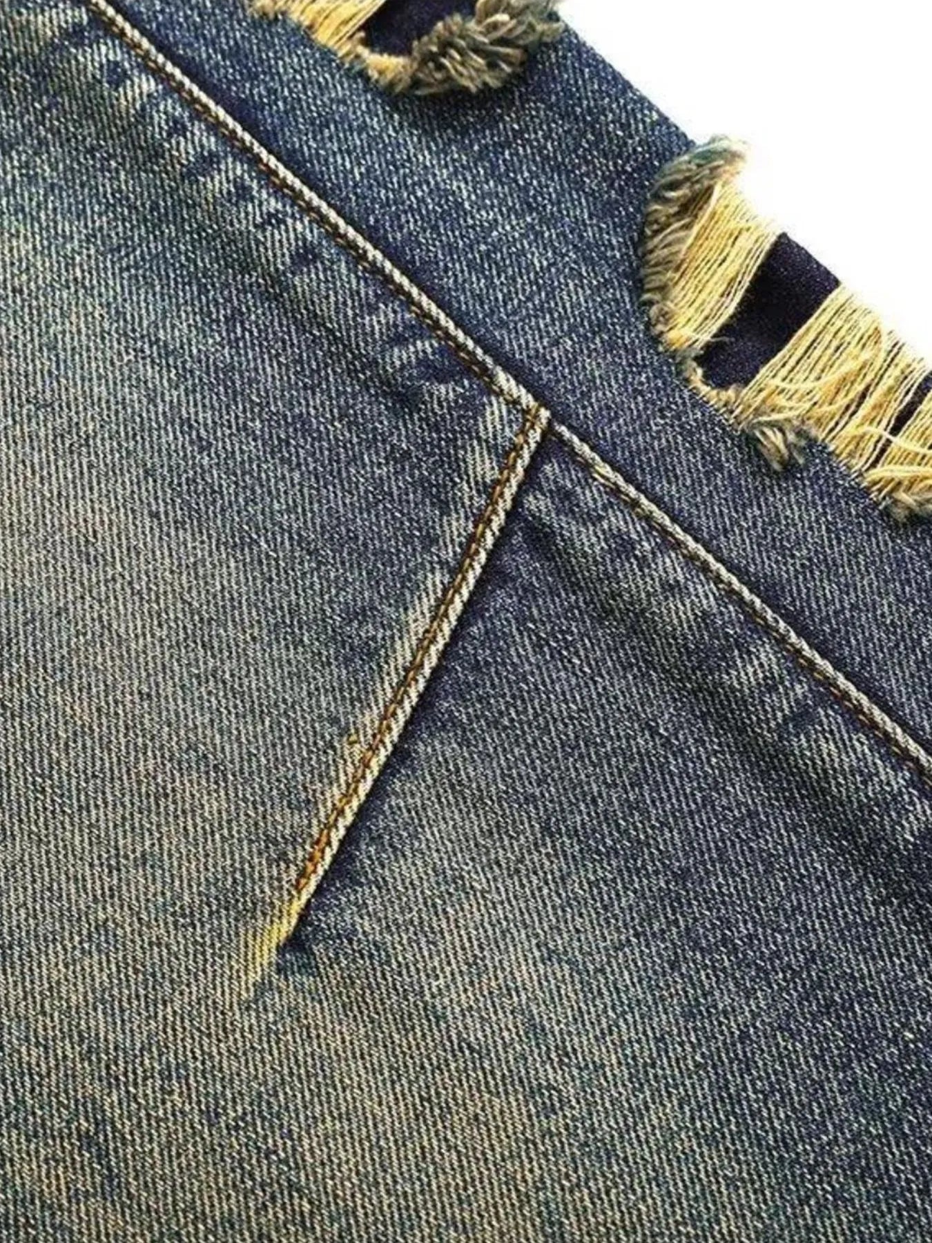 Men's Full Size Distressed Wide Leg Baggy Jeans Plus Size - Velora Luxury Fashion