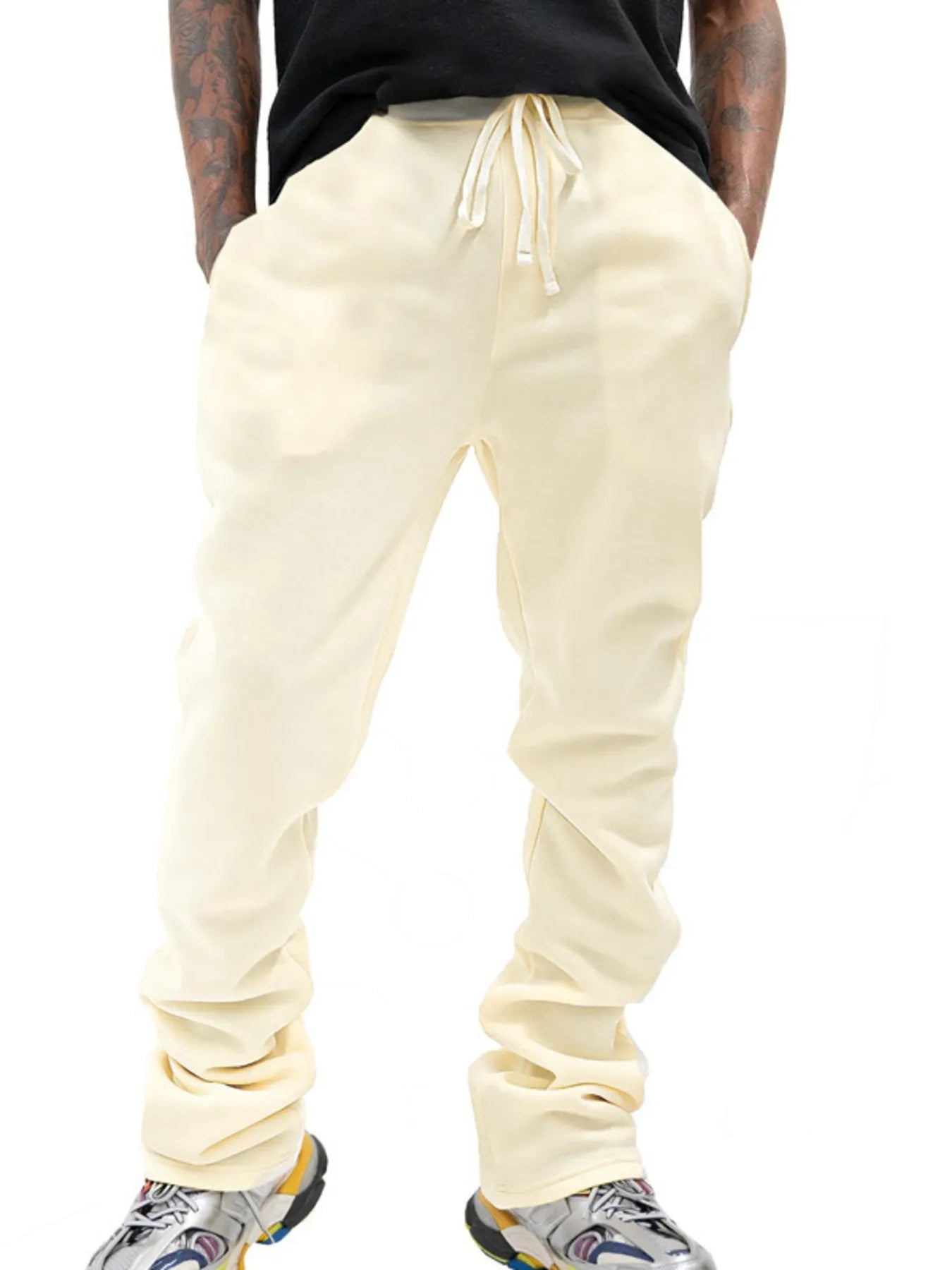 Men's Full Size Drawstring Casual Pants Plus Size - Velora Luxury Fashion