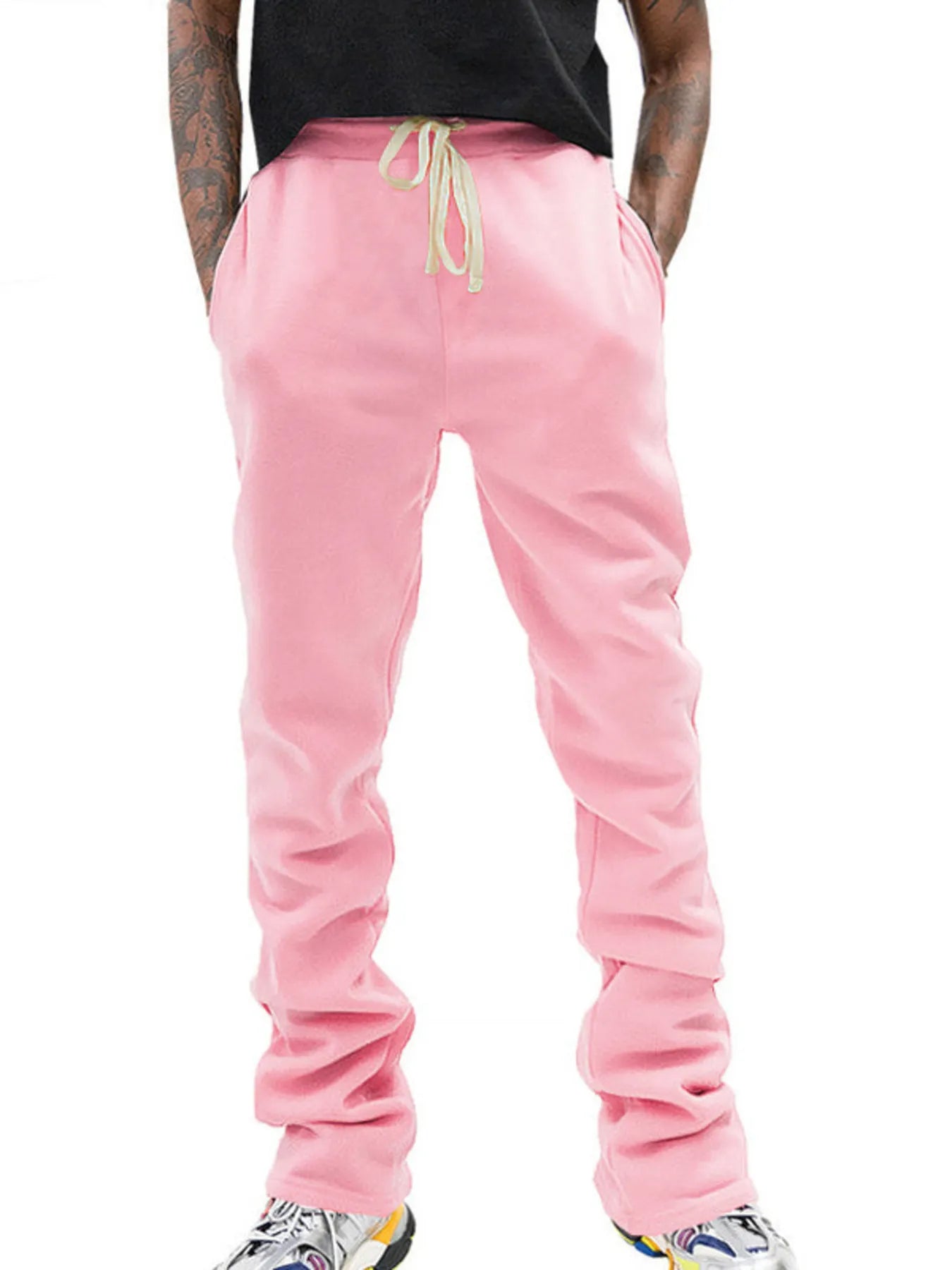 Men's Full Size Drawstring Casual Pants Plus Size - Velora Luxury Fashion