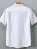 Men's Full Size Short Sleeve Button-Up Shirt Plus Size - Velora Luxury Fashion