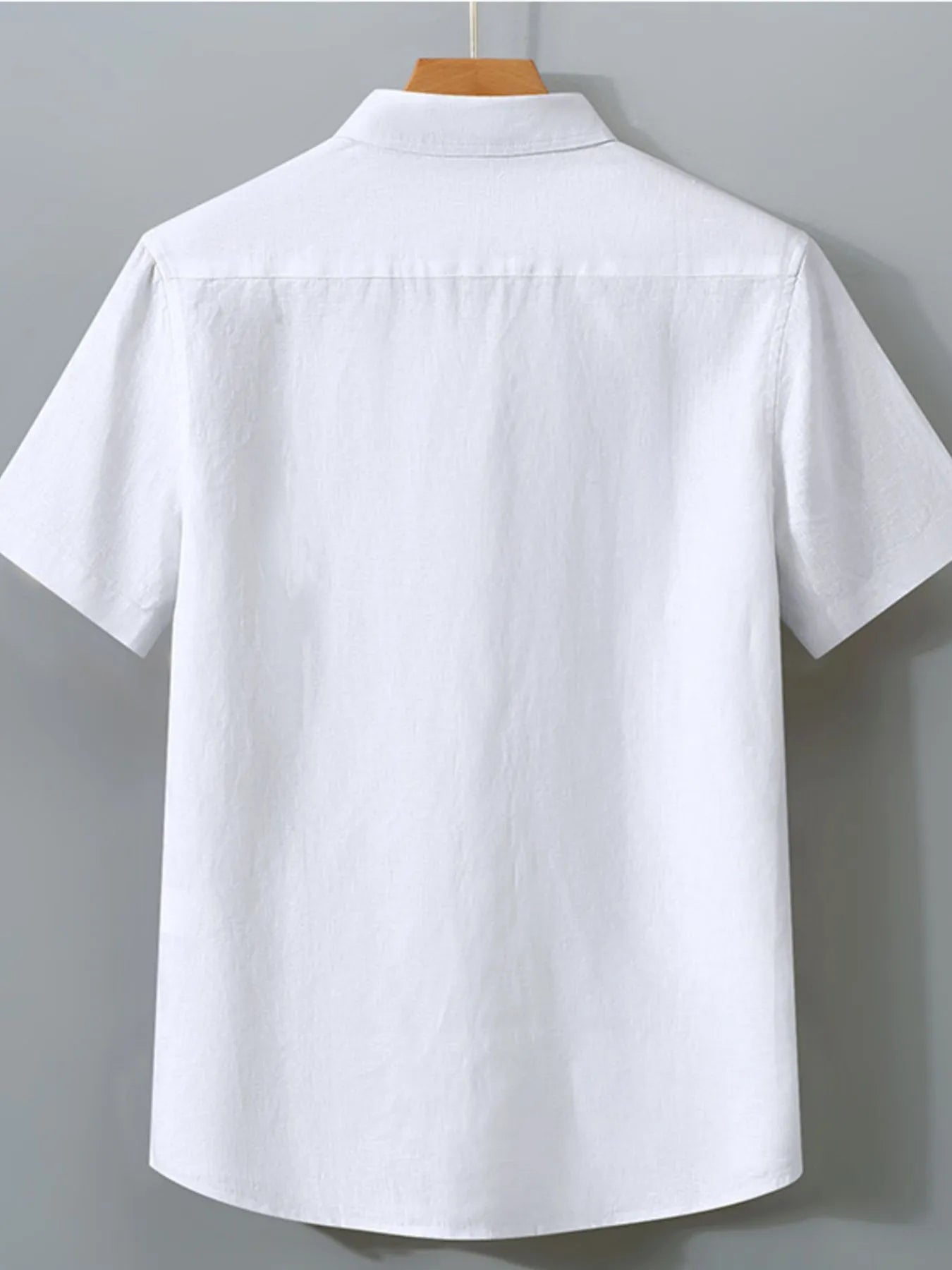 Men's Full Size Short Sleeve Button-Up Shirt Plus Size - Velora Luxury Fashion