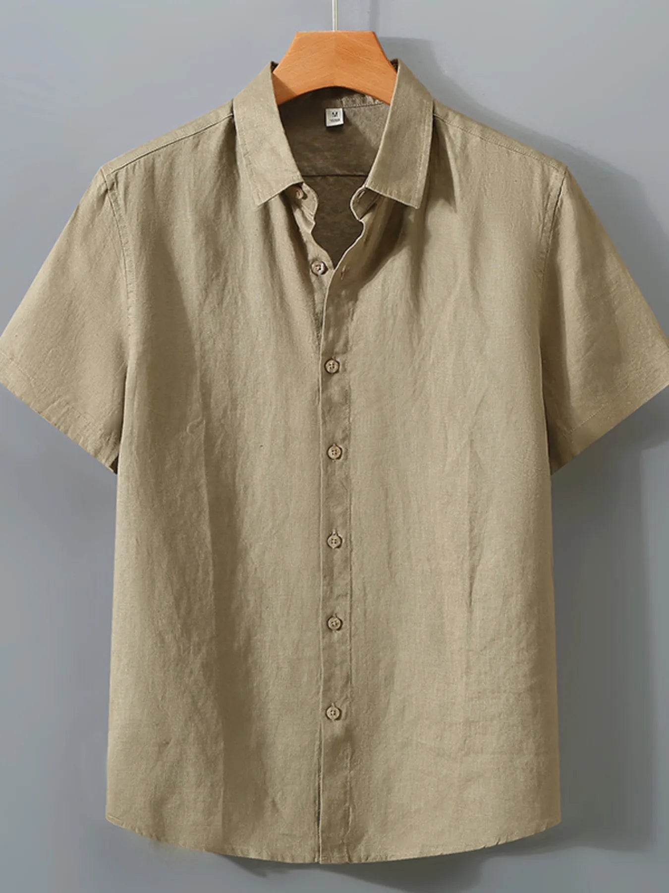 Men's Full Size Short Sleeve Button-Up Shirt Plus Size - Velora Luxury Fashion