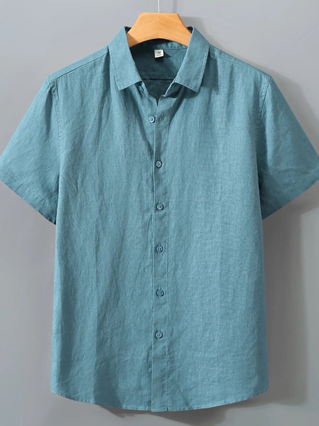 Men's Full Size Short Sleeve Button-Up Shirt Plus Size - Velora Luxury Fashion