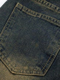 Men's Full Size Vintage Wash Bootcut Denim Jeans Plus Size - Velora Luxury Fashion