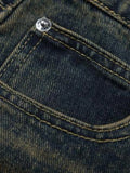 Men's Full Size Vintage Wash Bootcut Denim Jeans Plus Size - Velora Luxury Fashion