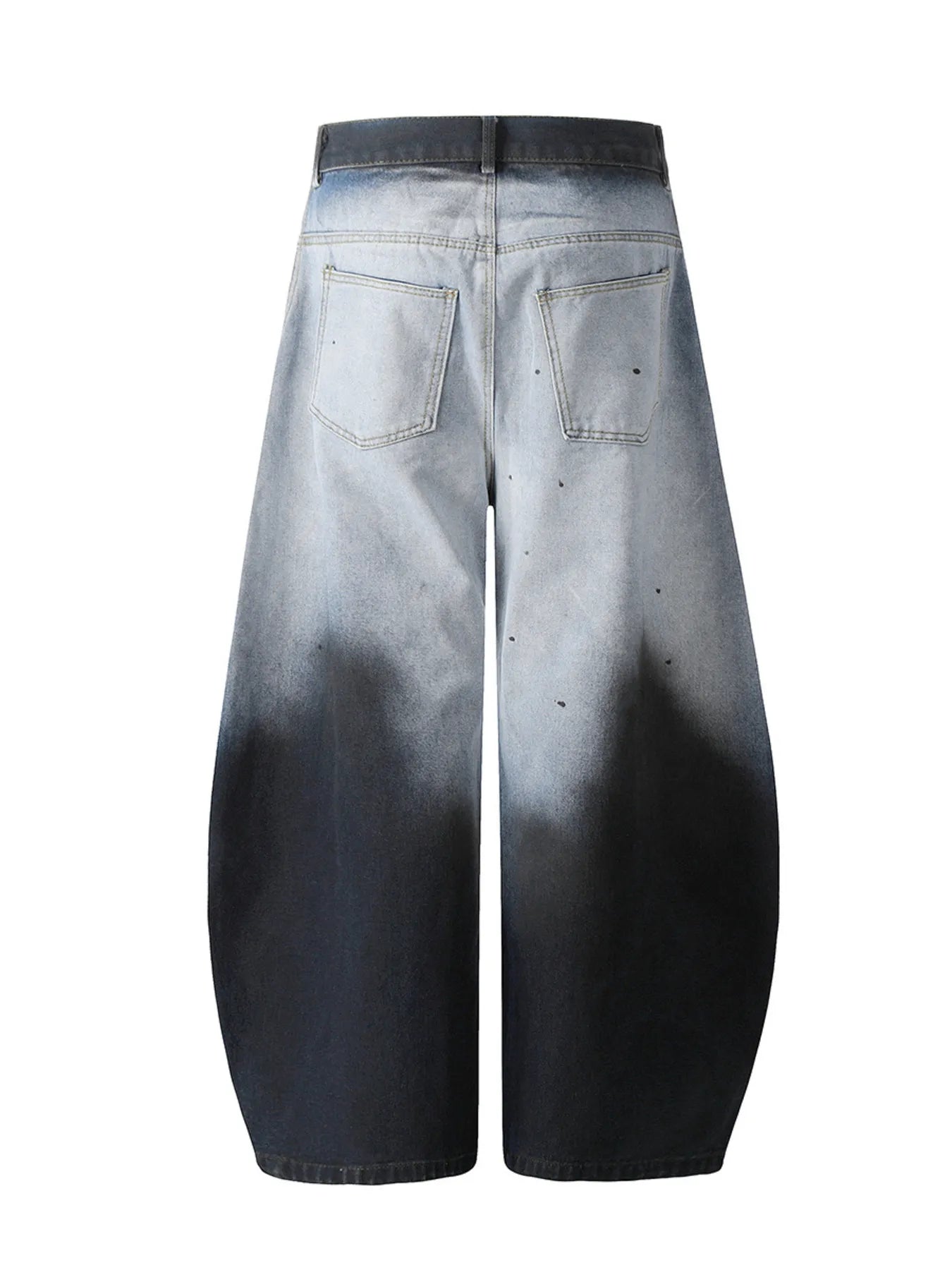 Men's Gradient Curved Jeans with Seam Detail - Velora Luxury Fashion