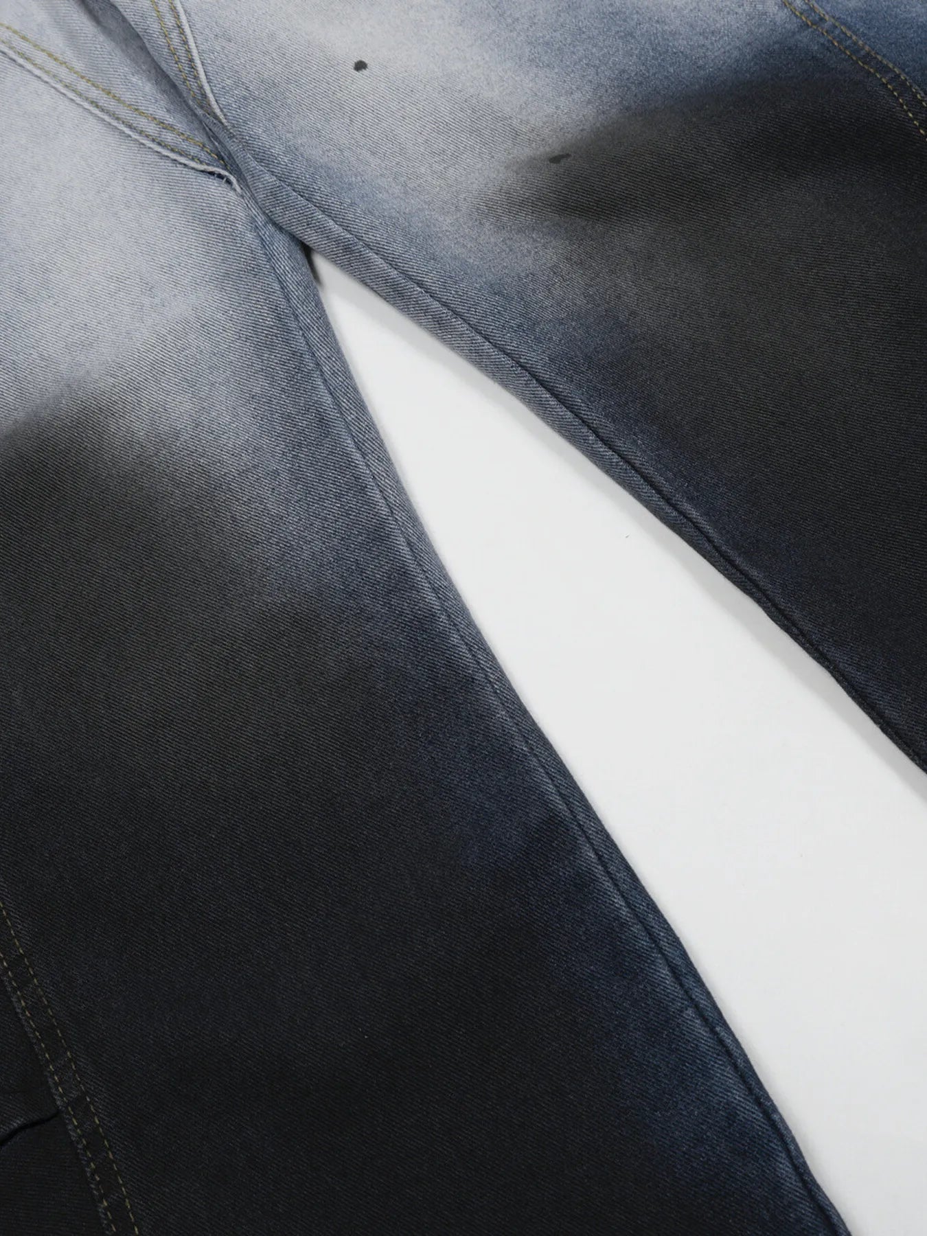 Men's Gradient Curved Jeans with Seam Detail - Velora Luxury Fashion