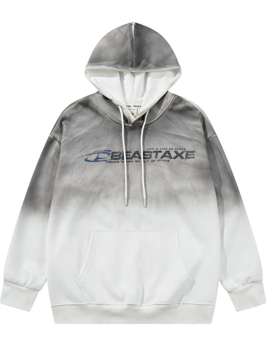 Men's Gradient Long Sleeve Hoodie - Velora Luxury Fashion