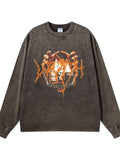 Men's Graphic Oversized Long Sleeve T-Shirt - Velora Luxury Fashion