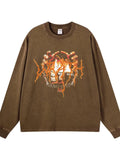 Men's Graphic Oversized Long Sleeve T-Shirt - Velora Luxury Fashion
