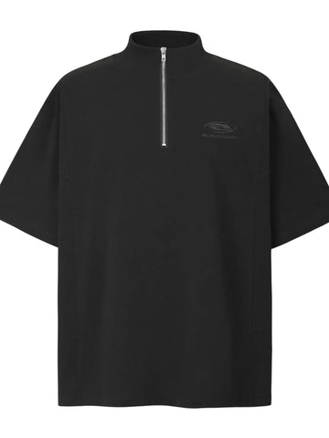 Men's Half-Zip Mock Neck Short Sleeve T-Shirt - Velora Luxury Fashion