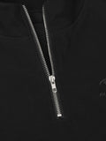 Men's Half-Zip Mock Neck Short Sleeve T-Shirt - Velora Luxury Fashion