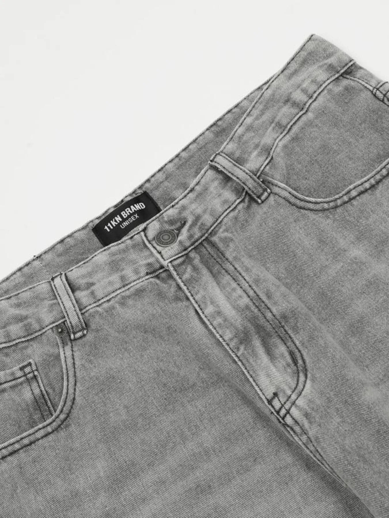 Men's High-Rise Wide Leg Washed Jeans - Velora Luxury Fashion