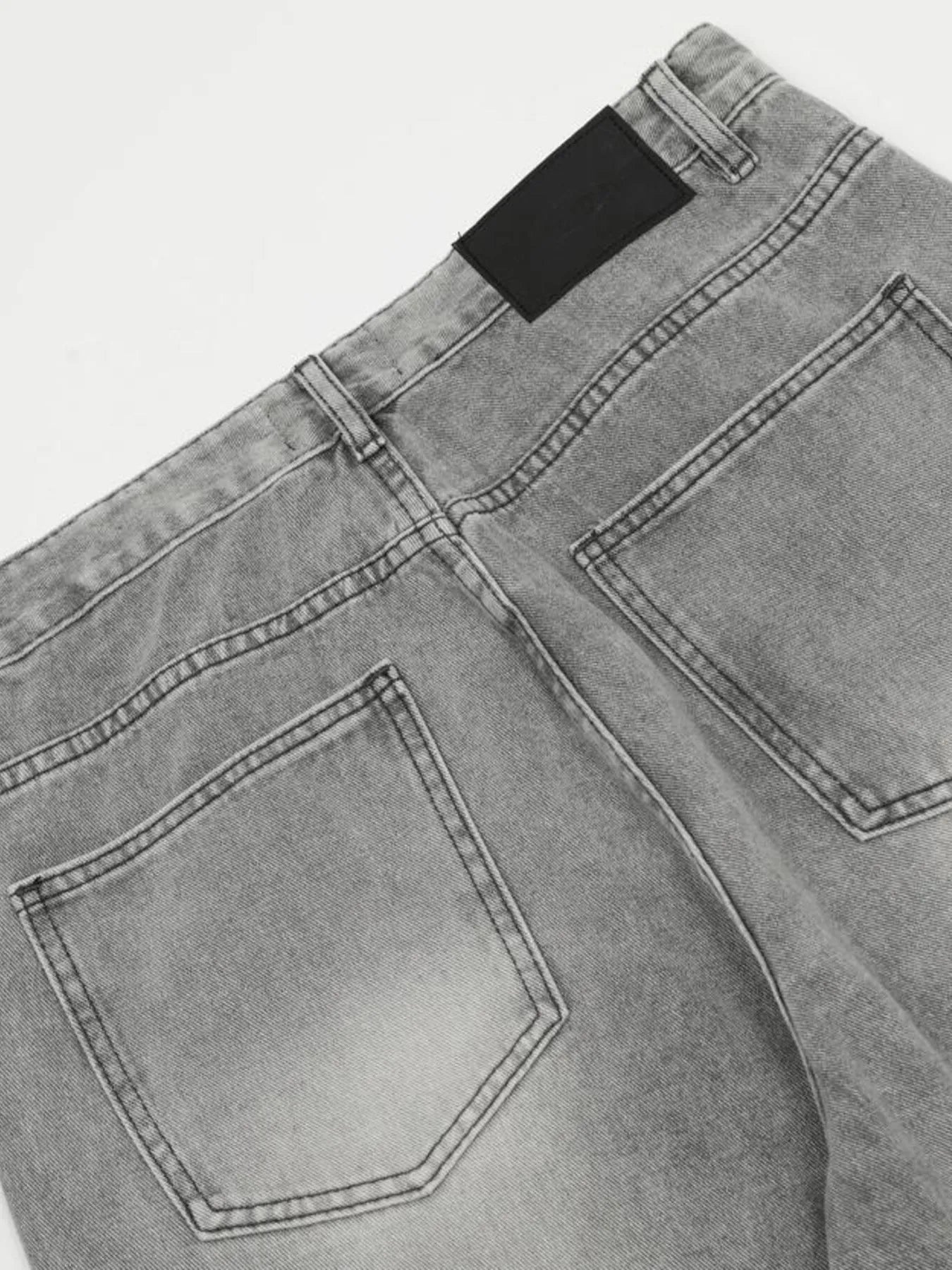 Men's High-Rise Wide Leg Washed Jeans - Velora Luxury Fashion