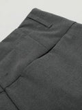 Men's High Waist Pleated Curved Pants - Velora Luxury Fashion