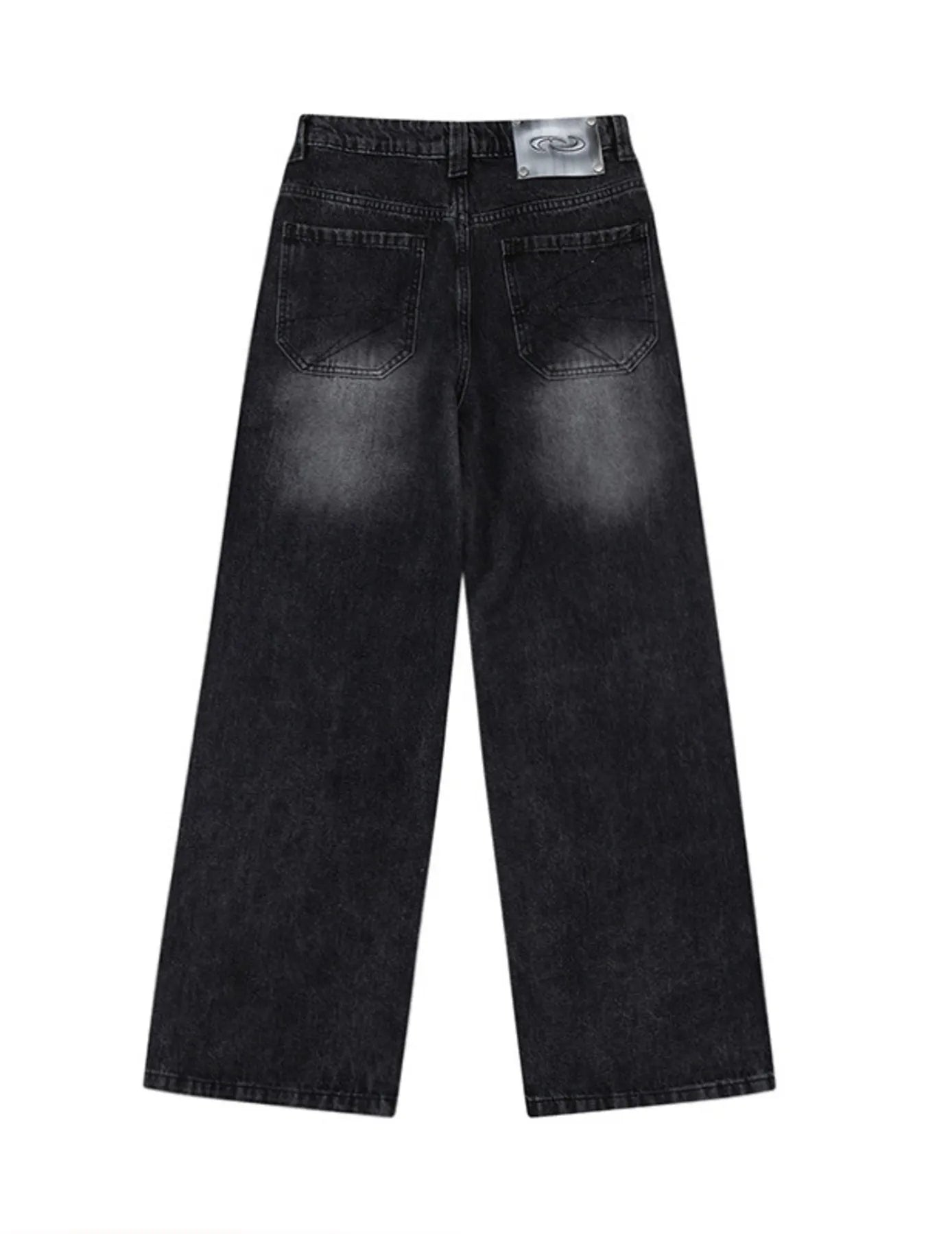 Men's High-Waisted Wide Leg Wash Jeans - Velora Luxury Fashion