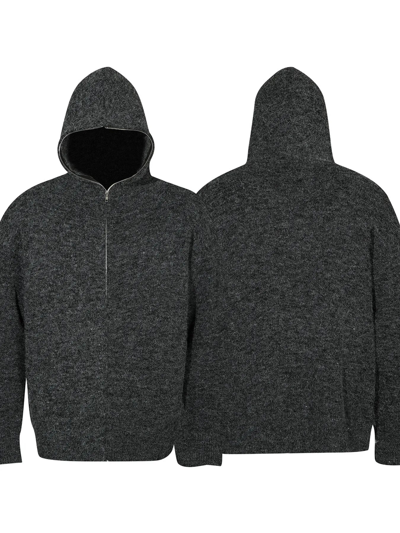 Men's Hooded Zip Up Knit Cardigan - Velora Luxury Fashion