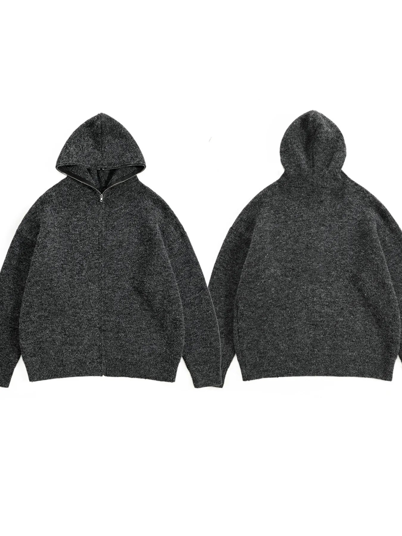 Men's Hooded Zip Up Knit Cardigan - Velora Luxury Fashion