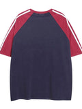 Men's Letter Graphic Round Neck Raglan Sleeve T-Shirt - Velora Luxury Fashion