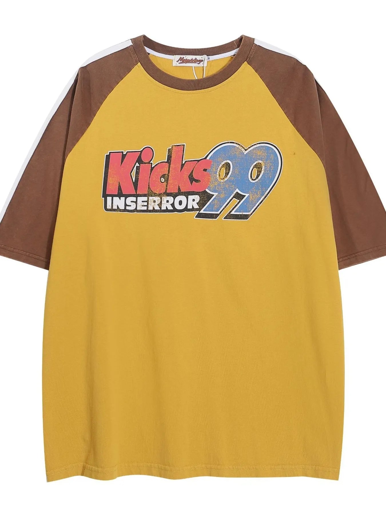 Men's Letter Graphic Round Neck Raglan Sleeve T-Shirt - Velora Luxury Fashion