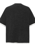 Men's Letter Graphic Round Neck Short Sleeve Contrast Trim T-Shirt - Velora Luxury Fashion