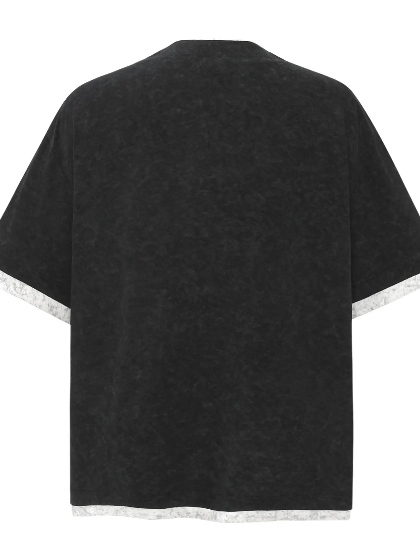 Men's Letter Graphic Round Neck Short Sleeve Contrast Trim T-Shirt - Velora Luxury Fashion