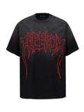 Men's Letter Graphic Round Neck Short Sleeve T-Shirt - Velora Luxury Fashion
