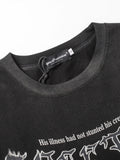 Men's Letter Graphic Round Neck T-Shirt - Velora Luxury Fashion