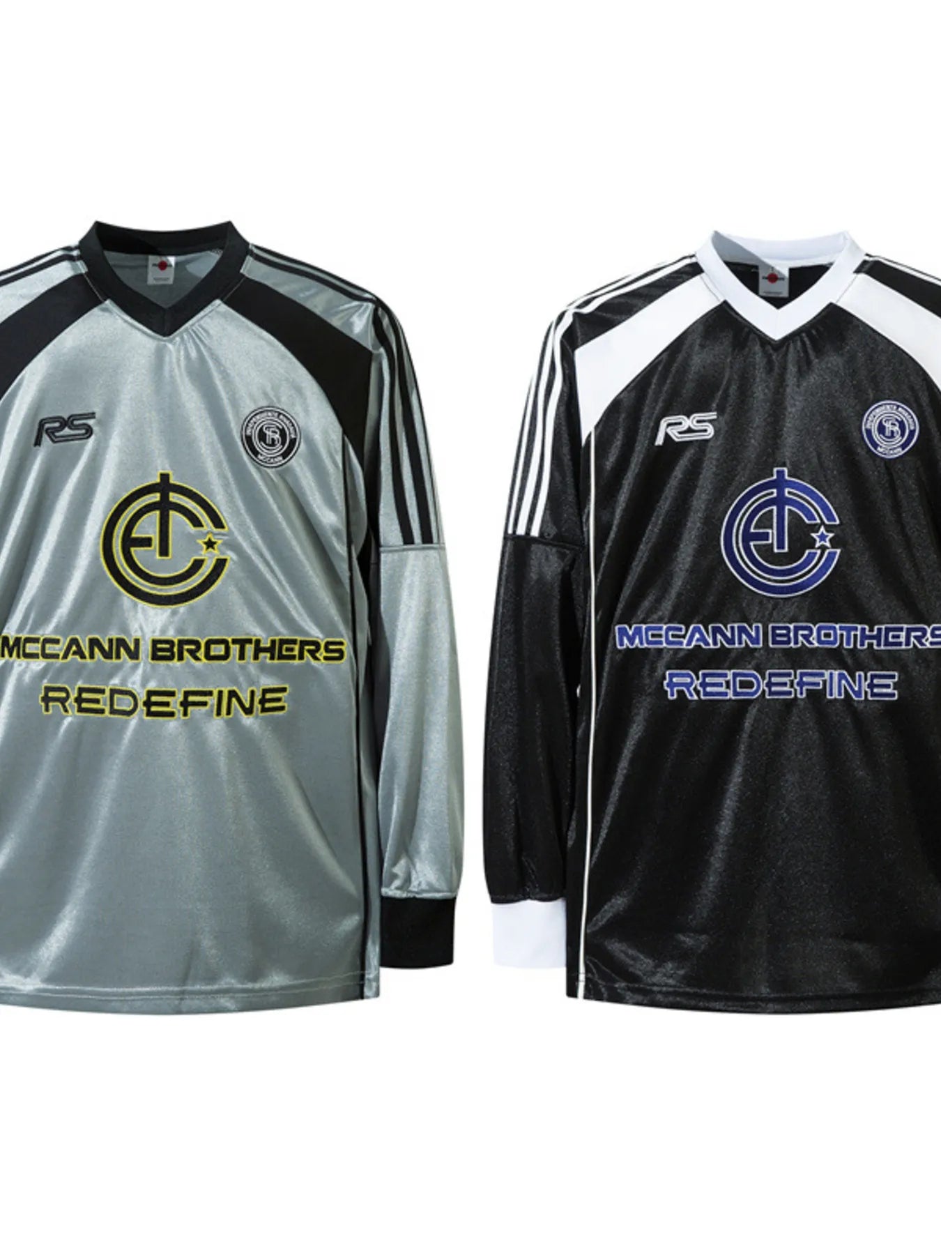 Men's Letter Striped Long Sleeve T-Shirt - Velora Luxury Fashion