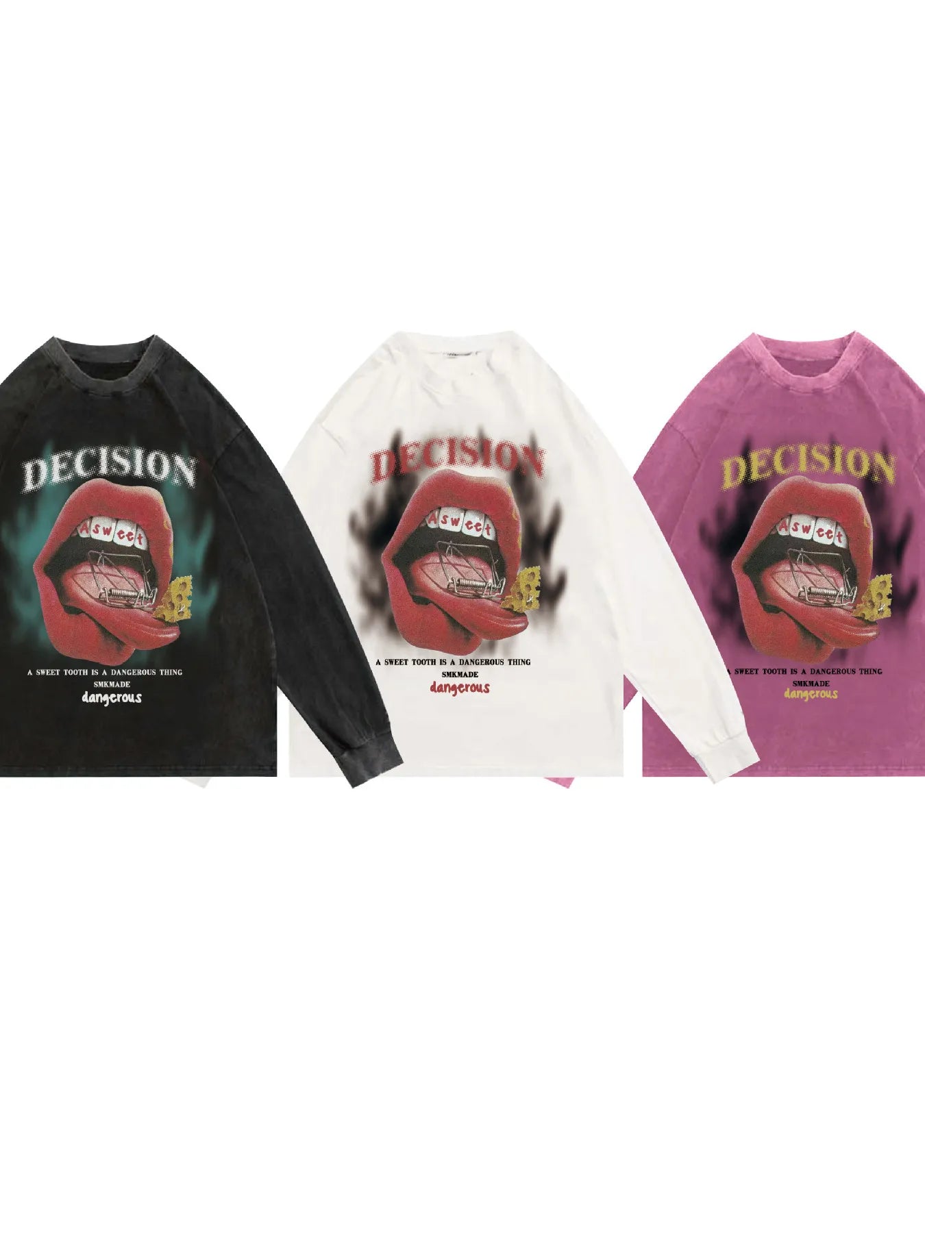Men's Lips Graphic Oversized Sweatshirt - Velora Luxury Fashion