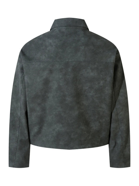 Men's Long Sleeve Zip-Up Jacket - Velora Luxury Fashion