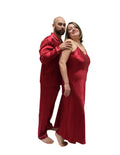 Men's Mulberry Silk Pajama Set Red - Velora Luxury Fashion