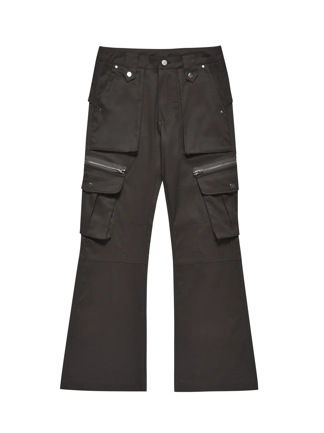 Men's Multi-Pocket Flared Cargo Pants - Velora Luxury Fashion