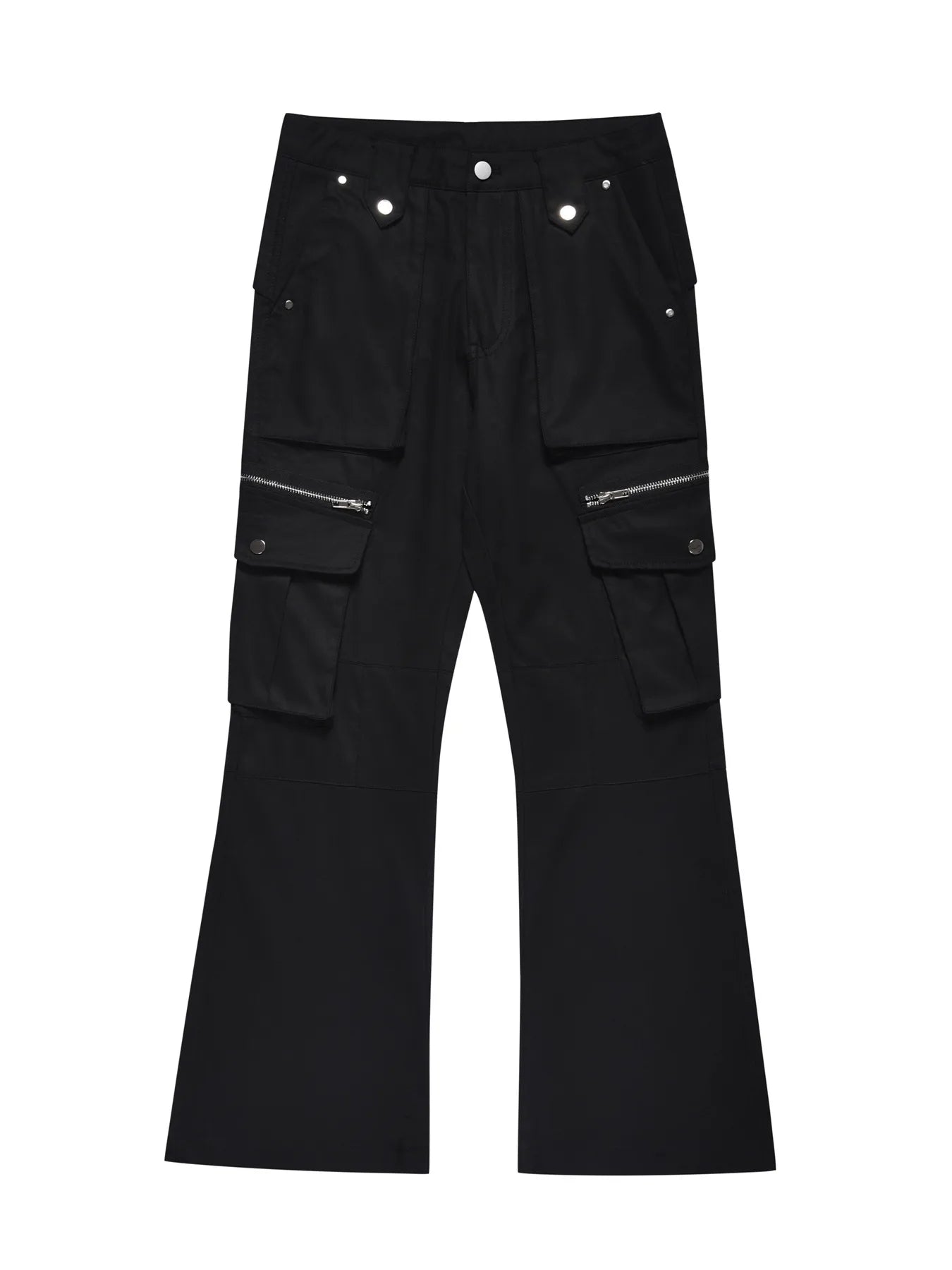 Men's Multi-Pocket Flared Cargo Pants - Velora Luxury Fashion