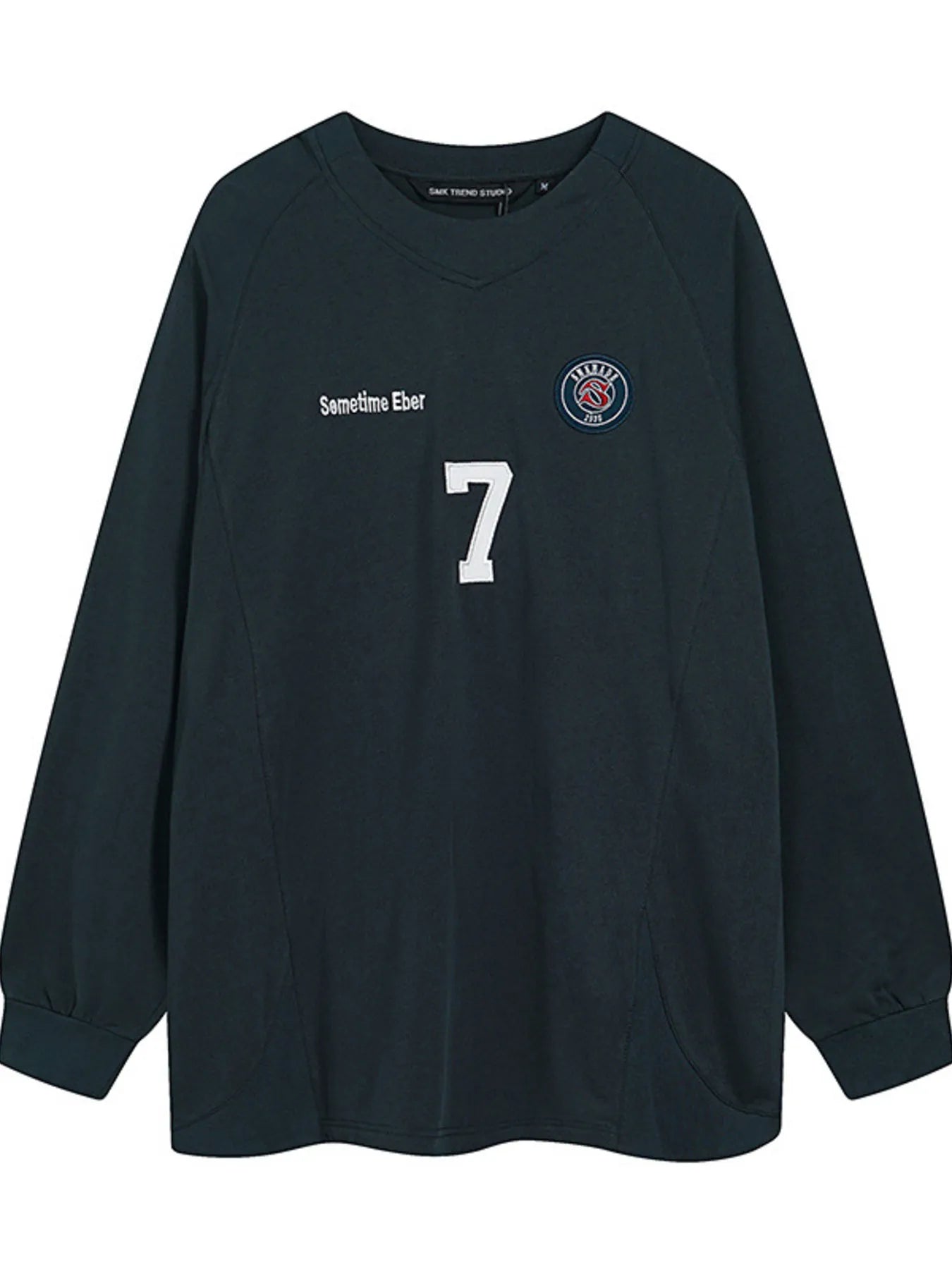 Men's Number 7 Round Neck Long Sleeve Sweatshirt - Velora Luxury Fashion